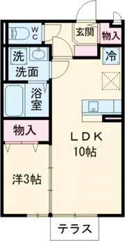 フローラタウン E棟の間取り画像