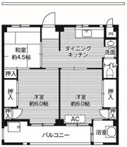 ビレッジハウス愛生6号棟の間取り画像