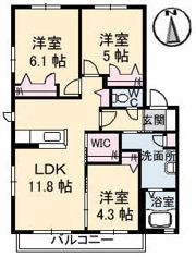 ロイヤル フェルティ G棟の間取り画像