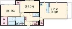 LaTour桃山の間取り画像