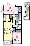 プロヴァンスみなみ山Bの間取り画像