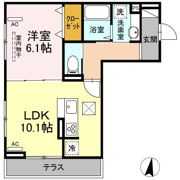 Frischer MorgenⅢ (ﾌﾘｯｼｬｰﾓﾙｹﾞﾝｽﾘｰ)の間取り画像