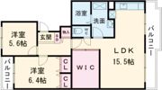 富雄サンパレスⅡ号館の間取り画像
