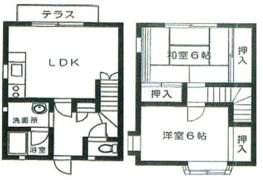 エスティーヌ西志津の間取り画像