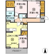 オーフィングⅢの間取り画像