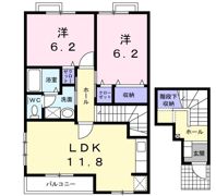 ムーン ボウ Bの間取り画像