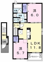 ヴィラ・プランドール Ⅱの間取り画像