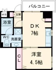 ワコーレ ディ・アルクス三宮の間取り画像