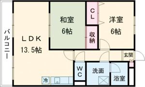 グリーンビル旗崎の間取り画像