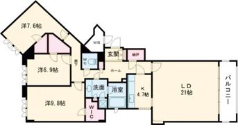 オーキッドコート湖南館の間取り画像