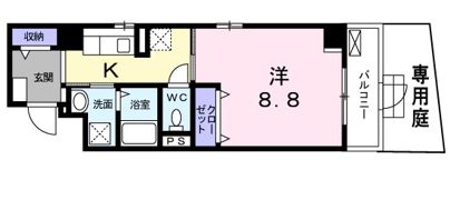 ロアンヌ清水の間取り画像