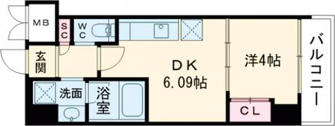 プレジオ日暮通の間取り画像