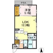 クレストコート八乙女 Aの間取り画像