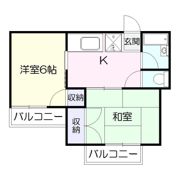 シャルルコーポ紫原の間取り画像