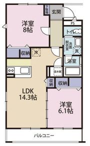 ピースタウン・ラ・グランメールの間取り画像