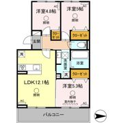 サンライズ新土河原の間取り画像