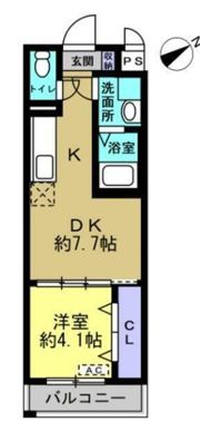 ハピネスⅢの間取り画像
