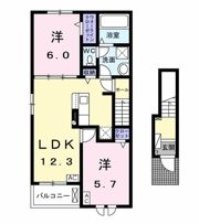 エストカルティエSHIMAⅡの間取り画像