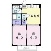 ルネッサンス久米Bの間取り画像