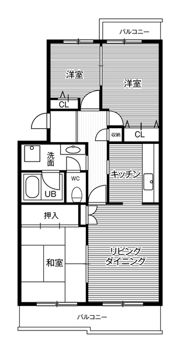 ビレッジハウス成田玉造3号棟の間取り画像