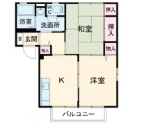 ヴィラ・かしの木Ⅰの間取り画像