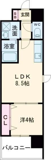 レクシア堺東の間取り画像