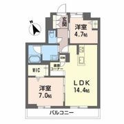 フォンテーヌSフラットの間取り画像