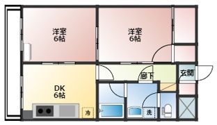 メゾン・ドゥ・ヴァン上赤江の間取り画像
