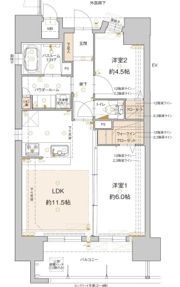 アクタス博多グランミライの間取り画像