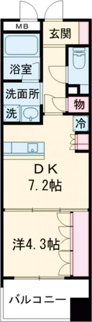 サンロージュ水前寺公園の間取り画像