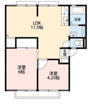 ロイヤルヒルズ Ⅲ棟の間取り画像