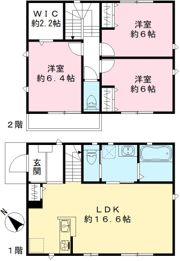 畑町戸建貸家 D棟の間取り画像