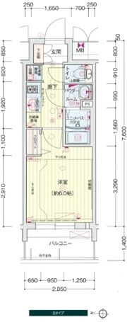 プレサンスSAKAEフロントの間取り画像