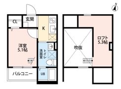 エアスト東中島(エアストヒガシナカジマ)の間取り画像