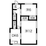つつじが丘貸家の間取り画像