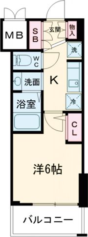 エステムコート新神戸Ⅱ駅前山手の間取り画像