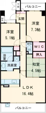 グランドメゾン勝川ネクシティウエストコートの間取り画像