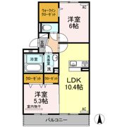 ラフィーネ益城 B棟の間取り画像