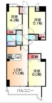 ライオンズマンション町田駅前の間取り画像