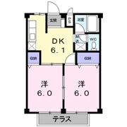 中西ハイツの間取り画像