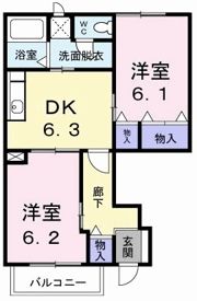 ハイム高岡 Ⅱの間取り画像
