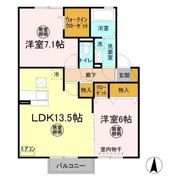 スカイブルー Bの間取り画像