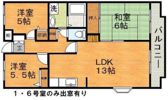 カーサ中筋の間取り画像
