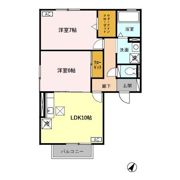 ウエスト ドマーニ Cの間取り画像