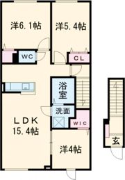 ジェラン明徳町A棟の間取り画像
