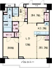 プラウドタワー亀戸クロスゲートタワーの間取り画像
