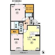 ファミリーメイト矢田 A棟の間取り画像