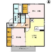 アンプルール A棟の間取り画像