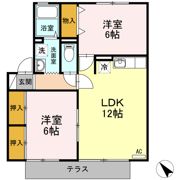 コスモハイツ B棟の間取り画像