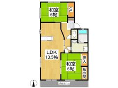 池田ハイツⅡの間取り画像